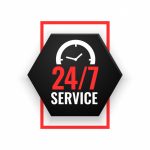 24 hour service banner with clock design 1017 26944 1
